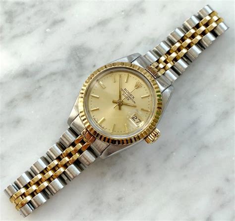 rolex datejust gold face